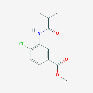 molecular formula C12H14ClNO3 B3284834 Benzoic acid, 4-chloro-3-[(2-methyl-1-oxopropyl)amino]-, methyl ester CAS No. 791802-72-7