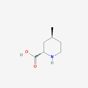 molecular formula C7H13NO2 B3284837 (2S,4S)-4-Methylpiperidine-2-carboxylic acid CAS No. 79199-63-6