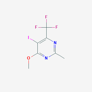 molecular formula C7H6F3IN2O B3284890 5-Iodo-4-methoxy-2-methyl-6-(trifluoromethyl)pyrimidine CAS No. 792934-97-5