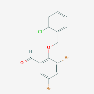 B3284893 3,5-Dibromo-2-[(2-chlorobenzyl)oxy]benzaldehyde CAS No. 792945-79-0