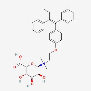 molecular formula C32H38NO7+ B3284931 (E,Z)-Tamoxifen N-beta-D-Glucuronide CAS No. 794450-92-3
