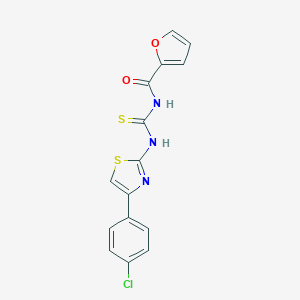 molecular formula C15H10ClN3O2S2 B328496 N-{[4-(4-chlorophenyl)-1,3-thiazol-2-yl]carbamothioyl}furan-2-carboxamide 