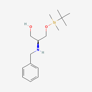 molecular formula C16H29NO2Si B3284961 (2S)-2-(benzylamino)-3-{[tert-butyl(dimethyl)silyl]oxy}propan-1-ol CAS No. 794518-59-5