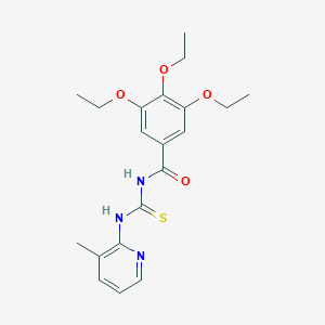 molecular formula C20H25N3O4S B328497 3,4,5-triethoxy-N-[(3-methylpyridin-2-yl)carbamothioyl]benzamide 