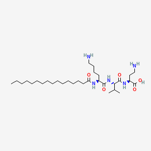 molecular formula C31H61N5O5 B3284995 Palmitoyllysylvalyldiaminobutyric acid CAS No. 794590-33-3