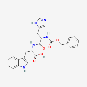 molecular formula C25H25N5O5 B3285006 Z-His-trp-OH CAS No. 79479-33-7