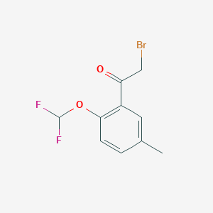 molecular formula C10H9BrF2O2 B3285018 2-Bromo-1-[2-(difluoromethoxy)-5-methylphenyl]ethan-1-one CAS No. 795290-97-0