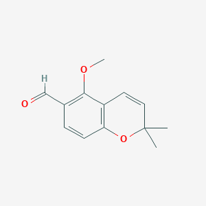 molecular formula C13H14O3 B3285027 5-甲氧基-2,2-二甲基-2H-色烯-6-甲醛 CAS No. 79571-17-8