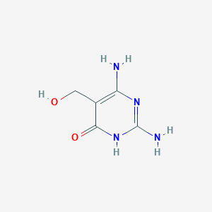 molecular formula C5H8N4O2 B3285035 2,6-diamino-5-(hydroxymethyl)pyrimidin-4(3H)-one CAS No. 79595-72-5