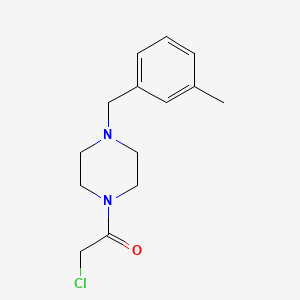 molecular formula C14H19ClN2O B3285048 2-Chloro-1-[4-[(3-methylphenyl)methyl]-1-piperazinyl]ethanone CAS No. 796067-49-7
