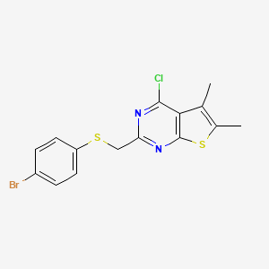 2-{[(4-Bromophenyl)sulfanyl]methyl}-4-chloro-5,6-dimethylthieno[2,3-d]pyrimidine