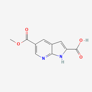 molecular formula C10H8N2O4 B3285108 1H-Pyrrolo[2,3-b]pyridine-2,5-dicarboxylic acid,5-methyl ester CAS No. 797060-48-1