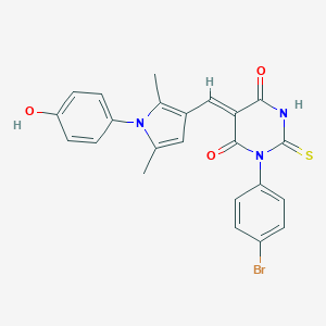 1-(4-bromophenyl)-5-{[1-(4-hydroxyphenyl)-2,5-dimethyl-1H-pyrrol-3-yl]methylene}-2-thioxodihydro-4,6(1H,5H)-pyrimidinedione