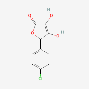 molecular formula C10H7ClO4 B3285154 2(5H)-Furanone, 5-(4-chlorophenyl)-3,4-dihydroxy- CAS No. 79821-07-1
