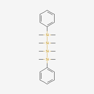 molecular formula C20H34Si4 B3285183 Tetrasilane, 1,1,2,2,3,3,4,4-octamethyl-1,4-diphenyl- CAS No. 799-35-9