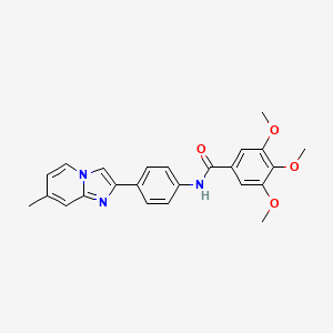 3,4,5-trimethoxy-N-(4-{7-methylimidazo[1,2-a]pyridin-2-yl}phenyl)benzamide