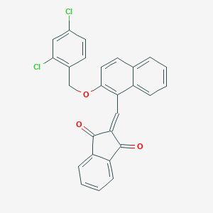 molecular formula C27H16Cl2O3 B328525 2-({2-[(2,4-dichlorobenzyl)oxy]naphthalen-1-yl}methylidene)-1H-indene-1,3(2H)-dione 