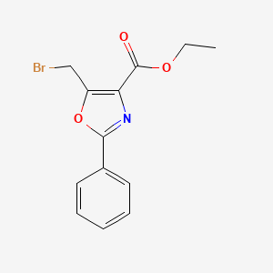 molecular formula C13H12BrNO3 B3285256 5-(溴甲基)-2-苯基-1,3-恶唑-4-羧酸乙酯 CAS No. 80022-50-0