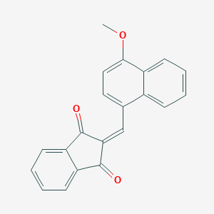molecular formula C21H14O3 B328527 2-[(4-methoxy-1-naphthyl)methylene]-1H-indene-1,3(2H)-dione 