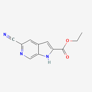 Ethyl 5-cyano-1H-pyrrolo[2,3-c]pyridine-2-carboxylate