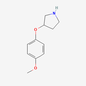 molecular formula C11H15NO2 B3285309 3-(4-Methoxyphenoxy)pyrrolidine CAS No. 801186-82-3
