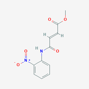 molecular formula C11H10N2O5 B3285344 2-Butenoic acid, 4-[(2-nitrophenyl)amino]-4-oxo-, methyl ester, (E)- CAS No. 80167-57-3