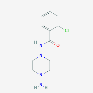 molecular formula C11H15ClN4O B3285371 N-(4-Aminopiperazin-1-yl)-2-chlorobenzamide CAS No. 802861-41-2