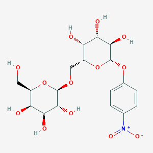 molecular formula C18H25NO13 B3285387 P-Nitrophenyl 6-O-B-D-galactopyranosyl-B-D-galacto CAS No. 80321-98-8