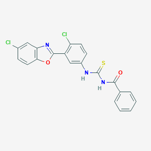 molecular formula C21H13Cl2N3O2S B328542 N-[[4-chloro-3-(5-chloro-1,3-benzoxazol-2-yl)phenyl]carbamothioyl]benzamide 