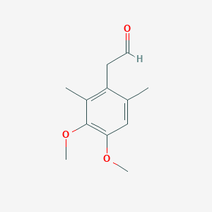 molecular formula C12H16O3 B3285422 2-(3,4-Dimethoxy-2,6-dimethylphenyl)acetaldehyde CAS No. 80367-56-2