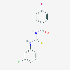 molecular formula C14H10ClFN2OS B328545 N-[(3-chlorophenyl)carbamothioyl]-4-fluorobenzamide 