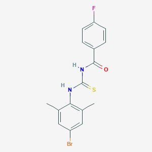 molecular formula C16H14BrFN2OS B328546 N-[(4-bromo-2,6-dimethylphenyl)carbamothioyl]-4-fluorobenzamide 