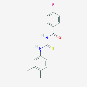 molecular formula C16H15FN2OS B328548 N-[(3,4-dimethylphenyl)carbamothioyl]-4-fluorobenzamide 