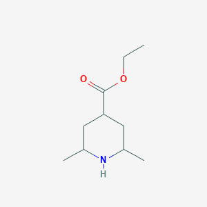 molecular formula C10H19NO2 B3285500 Ethyl 2,6-dimethylpiperidine-4-carboxylate CAS No. 805180-34-1