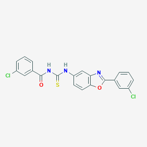 3-chloro-N-{[2-(3-chlorophenyl)-1,3-benzoxazol-5-yl]carbamothioyl}benzamide