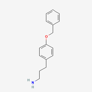 molecular formula C16H19NO B3285546 4-(Benzyloxy)-benzenepropanamine CAS No. 80603-16-3