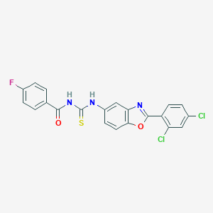 N-{[2-(2,4-dichlorophenyl)-1,3-benzoxazol-5-yl]carbamothioyl}-4-fluorobenzamide