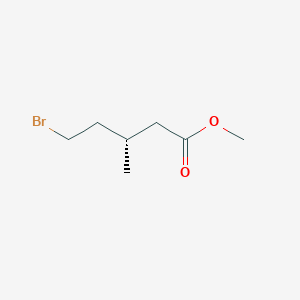 molecular formula C7H13BrO2 B3285564 Pentanoic acid, 5-bromo-3-methyl-, methyl ester, (S)- CAS No. 80654-39-3