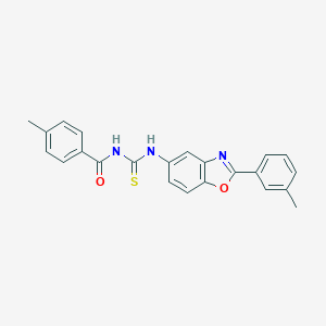 molecular formula C23H19N3O2S B328557 4-methyl-N-{[2-(3-methylphenyl)-1,3-benzoxazol-5-yl]carbamothioyl}benzamide 
