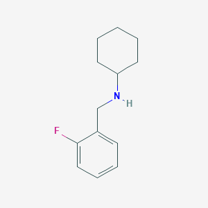 molecular formula C13H18FN B3285595 N-[(2-fluorophenyl)methyl]cyclohexanamine CAS No. 807339-41-9