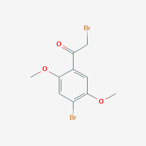 molecular formula C10H10Br2O3 B3285608 Ethanone, 2-bromo-1-(4-bromo-2,5-dimethoxyphenyl)- CAS No. 807631-08-9