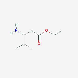 molecular formula C8H17NO2 B3285680 Ethyl 3-amino-4-methylpentanoate CAS No. 80914-30-3