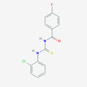 molecular formula C14H10ClFN2OS B328573 N-[(2-chlorophenyl)carbamothioyl]-4-fluorobenzamide 