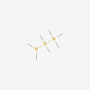 molecular formula C7H21Si3 B3285767 Trisilane, 1,1,1,2,2,3,3-heptamethyl- CAS No. 812-28-2