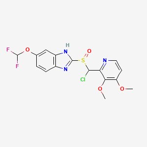 molecular formula C16H14ClF2N3O4S B3285783 Pantoprazole impurity I CAS No. 812664-93-0