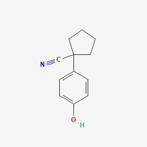 molecular formula C12H13NO B3285819 1-(4-Hydroxyphenyl)cyclopentane-1-carbonitrile CAS No. 81324-97-2