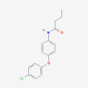 molecular formula C16H16ClNO2 B328582 N-[4-(4-chlorophenoxy)phenyl]butanamide 