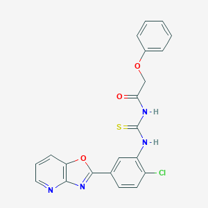 molecular formula C21H15ClN4O3S B328583 N-(2-chloro-5-[1,3]oxazolo[4,5-b]pyridin-2-ylphenyl)-N'-(phenoxyacetyl)thiourea 