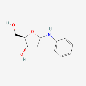molecular formula C11H15NO3 B3285842 2-Deoxy-N-phenyl-D-erytho-pentofuranosylamine CAS No. 81366-70-3