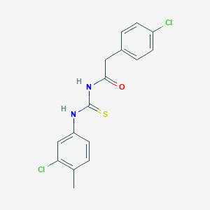 N-[(3-chloro-4-methylphenyl)carbamothioyl]-2-(4-chlorophenyl)acetamide
